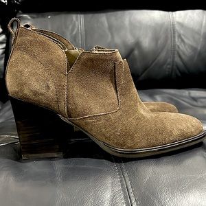 Marc Fisher Ginger Chocolate Suede Ankle Boots
